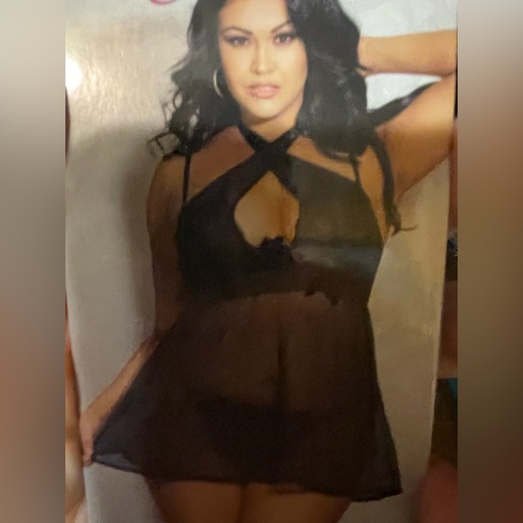 Other - Elegant Black Sheer Babydoll Lingerie